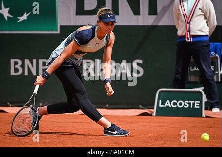 Paris, Frankreich. 26.. Mai 2022. Paula BADOSA aus Spanien während des fünften Tages von Roland-Garros 2022, French Open 2022, Grand Slam Tennisturnier am 26. Mai 2022 im Roland-Garros-Stadion in Paris, Frankreich - Foto Matthieu Mirville/DPPI Credit: DPPI Media/Alamy Live News Stockfoto