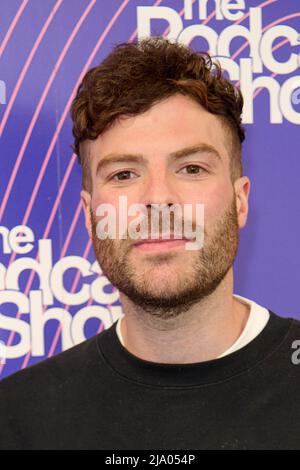 London, Vereinigtes Königreich . 26 Mai, 2022 . Jordan North im Bild auf der Podcast Show 2022 im Business Design Center, Islington. Quelle: Alan D West/Alamy Live News Stockfoto