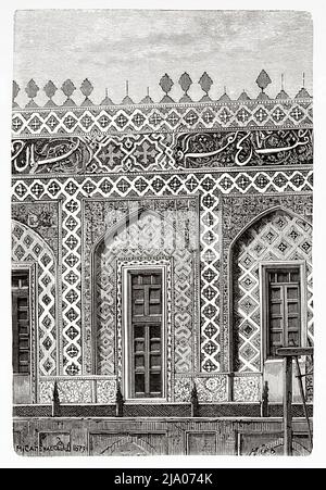 Khudayar Khan Palace, Kokand, Fergana Region. Usbekistan, Zentralasien. Von Orenburg nach Samarkand 1876-1878 von Madame Marie Ujfalvy-Bourdon, Le Tour du Monde 1879 Stockfoto