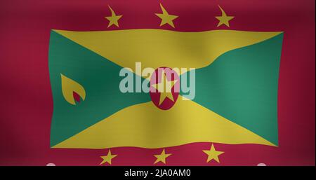 Bild der winkenden Flagge von grenada Stockfoto