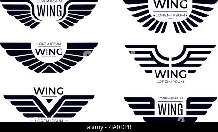 Wings Badges Kollektion, Armeeetiketten für militärische Streitkräfte Stock Vektor