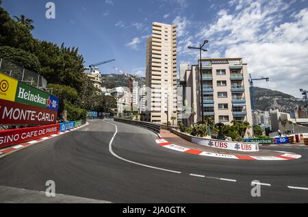 2022-05-26 12:03:56 MONTE-CARLO - die Rennstrecke von Monaco F1 vor dem Grand Prix von Monaco F1 auf dem Circuit de Monaco in Monte-Carlo. ANP REMKO DE WAAL niederlande Out - belgien Out Stockfoto