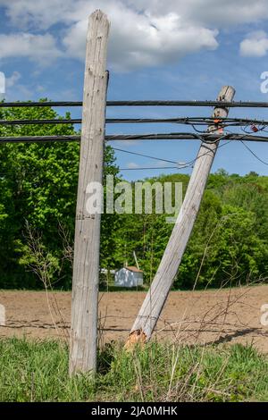 Der Sturm war so stark, dass er mehrere Energiestationen in der Region durchbrach. Stockfoto