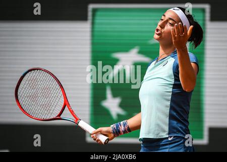 Paris, Frankreich. 26.. Mai 2022. Caroline GARCIA aus Frankreich sieht am fünften Tag von Roland-Garros 2022, French Open 2022, Grand Slam Tennisturnier am 26. Mai 2022 im Roland-Garros-Stadion in Paris, Frankreich, niedergeschlagen aus - Foto Matthieu Mirville/DPPI Credit: DPPI Media/Alamy Live News Stockfoto