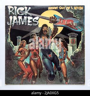 LP-Cover von Bustin Out of L Seven von Rick James, das 1979 veröffentlicht wurde Stockfoto