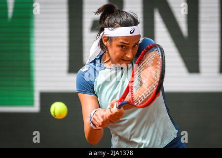 Paris, Frankreich - 26/05/2022, Caroline GARCIA von Frankreich während des fünften Tages von Roland-Garros 2022, French Open 2022, Grand Slam Tennisturnier am 26. Mai 2022 im Roland-Garros-Stadion in Paris, Frankreich - Foto: Matthieu Mirville/DPPI/LiveMedia Stockfoto