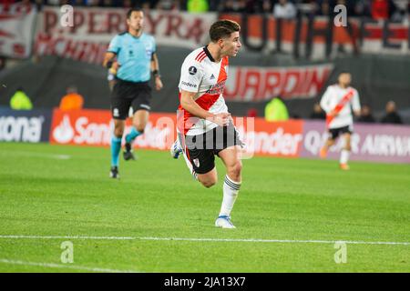 Eines der neuesten Spiele von Julian Alvarez, Fußballspieler aus River Plate, Argentinien. Stockfoto