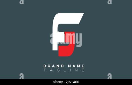 FG Alphabet Buchstaben Initialen Monogramm Logo Stock Vektor