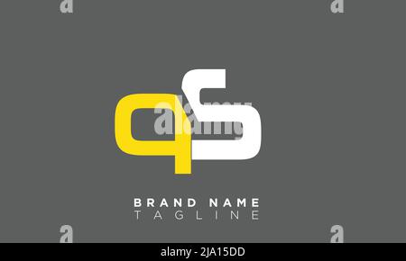 QS Alphabet Buchstaben Initialen Monogramm Logo Stock Vektor
