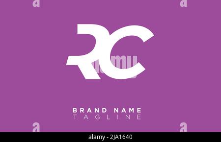 RC Alphabet Buchstaben Initialen Monogramm Logo Stock Vektor