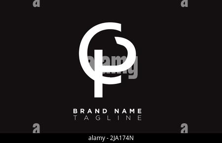 CP Alphabet Buchstaben Initialen Monogramm Logo Stock Vektor