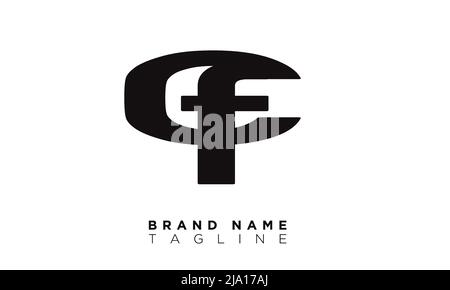 CF Alphabet Buchstaben Initialen Monogramm Logo Stock Vektor