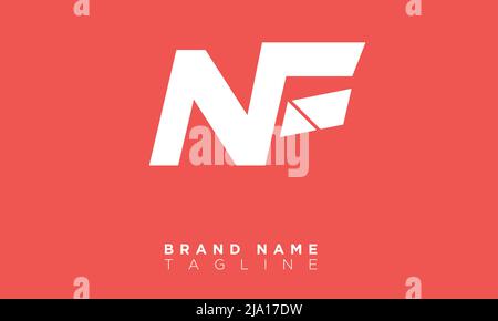 NF Alphabet Buchstaben Initialen Monogramm Logo Stock Vektor