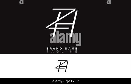 ZH Alphabet Buchstaben Initialen Monogramm Logo Stock Vektor