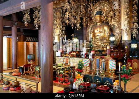 Japan. Kyoto. Buddha-Statue im Chion-in Tempel Stockfoto