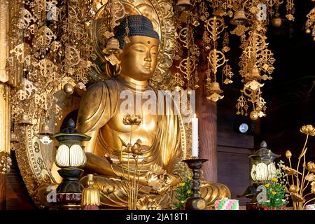 Japan. Kyoto. Buddha-Statue im Chion-in Tempel Stockfoto