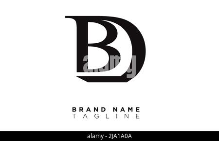 BD Alphabet Buchstaben Initialen Monogramm Logo Stock Vektor