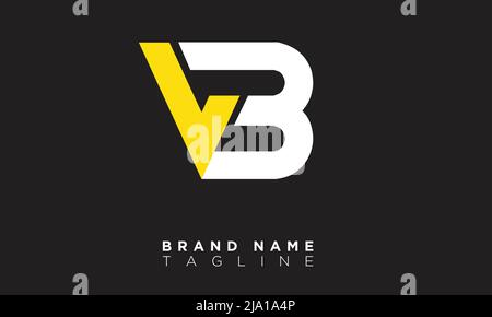 VB Alphabet Buchstaben Initialen Monogramm Logo Stock Vektor