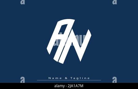 Buchstaben des Alphabets Initialen Monogramm-Logo AN, NA Stock Vektor