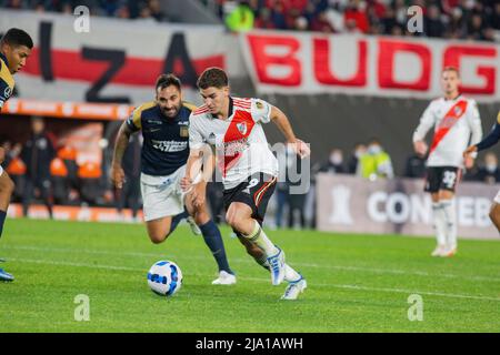 Eines der neuesten Spiele von Julian Alvarez, Fußballspieler aus River Plate, Argentinien. Stockfoto