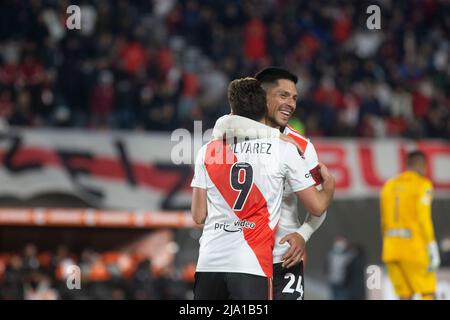 Eines der neuesten Spiele von Julian Alvarez, Fußballspieler aus River Plate, Argentinien. Stockfoto