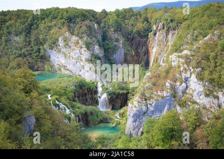 Nationalpark Plitvicer Seen in Kroatien Stockfoto