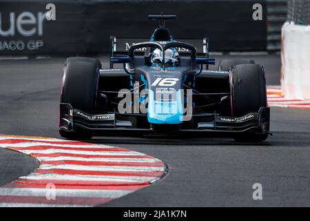 16 NISSANY Roy (isr), DAMS, Dallara F2, Aktion während des Rennens 5. der FIA Formel-2-Meisterschaft 2022, auf dem Circuit de Monaco, vom 27. Bis 29. Mai 2022 in Monte-Carlo, Monaco - Foto Julien Delfosse / DPPI Stockfoto
