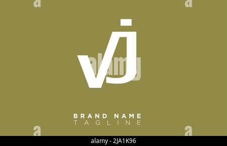 Buchstabenbuchstaben Initialen Monogramm-Logo VJ, JV, V und J Stock Vektor