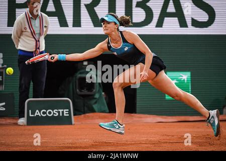 Paris, Frankreich - 26/05/2022, Alize CORNET von Frankreich während des fünften Tages von Roland-Garros 2022, French Open 2022, Grand Slam Tennisturnier am 26. Mai 2022 im Roland-Garros-Stadion in Paris, Frankreich - Foto: Matthieu Mirville/DPPI/LiveMedia Stockfoto