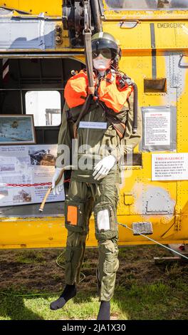 Norwich, Norfolk, Großbritannien – Mai 22 2022. Westfield Rettungshubschrauber in öffentlicher Ausstellung Stockfoto