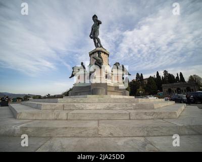 Statue von David auf dem Piazzale Michelangelo, Florenz, Toskana, Italien Stockfoto