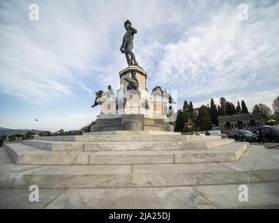 Statue von David auf dem Piazzale Michelangelo, Florenz, Toskana, Italien Stockfoto