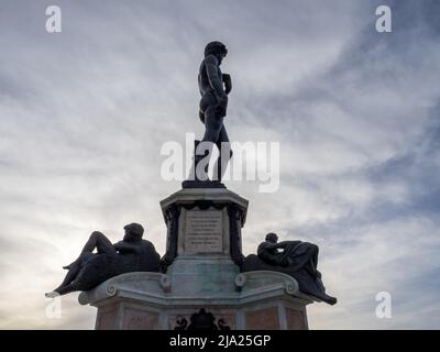 Statue von David auf dem Piazzale Michelangelo, Florenz, Toskana, Italien Stockfoto