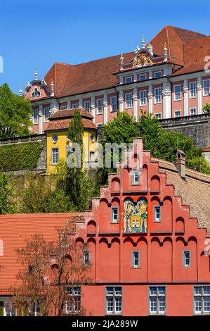 Neues Schloss und Gredhaus, Meersburg, Bodensee, Baden-Württemberg, Deutschland Stockfoto