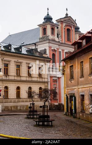 Barockkirche des Heiligen Johannes von Nepomuk in Kutná Hora, Tschechische Republik. Stockfoto