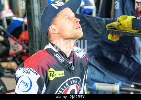 SHEFFIELD, GROSSBRITANNIEN. MAI 26. Matej Žagar während des SGB Premiership-Spiels zwischen Sheffield Tigers und Belle Vue Aces im Owlerton Stadium, Sheffield, am Donnerstag, 26.. Mai 2022. (Kredit: Ian Charles | MI News) Kredit: MI News & Sport /Alamy Live News Stockfoto