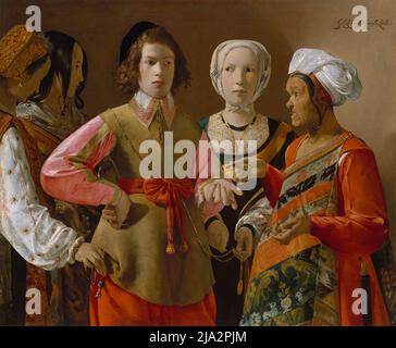 Der Wahrsager gemalt von Georges de La Tour Stockfoto