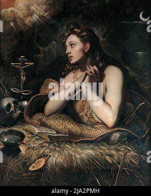 Der Büßer Magdalene von Domenico Tintoretto Stockfoto