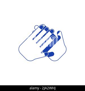 Klatschen Sie mit dem Symbol in die Hände. Klatschzeichen. applaus-Symbol. Vektorgrafik Stock Vektor