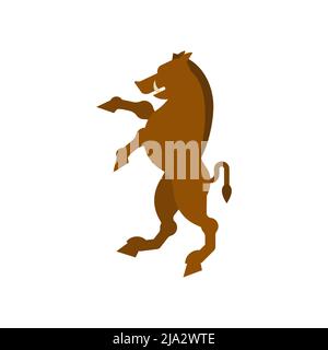 Wappentier. Fantastic Beast. Monster für Wappen. Heraldrisches Designelement. Stock Vektor