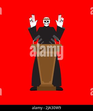 Prophet des Todes. Weltuntergangsprediger. Devil Seer. Stock Vektor