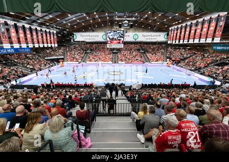 Aalborg, Dänemark. 25., Mai 2022. Die Jutlander Bank Arena wurde während des dänischen HTH Herreliga-Spiels zwischen Aalborg Handball und Bjerringbro-Silkeborg Handball in Aalborg gesehen. (Foto: Gonzales Photo - Balazs Popal). Stockfoto