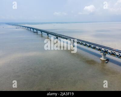 Padma Mehrzweckbrücke Bangladesch Stockfoto