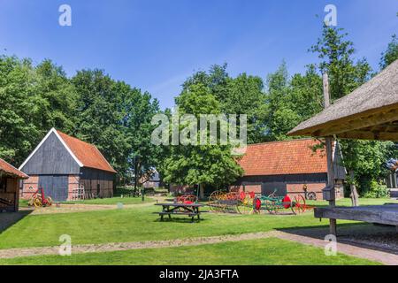 Historische Gebäude des Freilichtmuseums in Ootmarsum, Niederlande Stockfoto