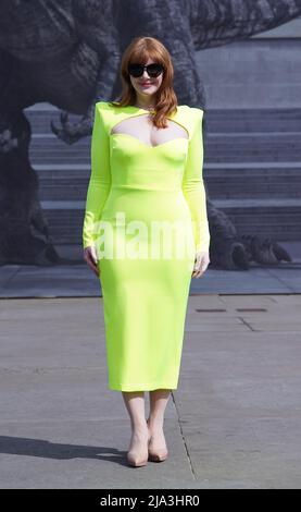 Bryce Dallas Howard nimmt an einer Fotozelle für Jurassic World Dominion am Trafalgar Square, London, Teil. Bilddatum: Freitag, 27. Mai 2022. Stockfoto
