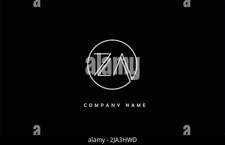 ZA, AZ Abstract Letters Logo Monogramm Stock Vektor