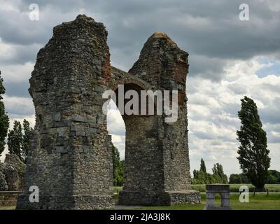 Römische Stadt antike Ruinen Tor Heidentor, Petronell Carnuntum, Österreich Stockfoto