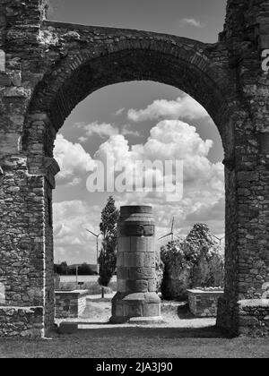 Römische Stadt antike Ruinen Tor Heidentor, Petronell Carnuntum, Österreich Stockfoto