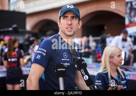 Monaco, Monte Carlo. 27.. Mai 2022. Nichola Latifi (CDN) Williams Racing. 27.05.2022. Formel 1 Weltmeisterschaft, Rd 7, Großer Preis Von Monaco, Monte Carlo, Monaco, Freitag. Bildnachweis sollte lauten: XPB/Press Association Images. Quelle: XPB Images Ltd/Alamy Live News Stockfoto