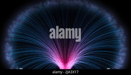 Abstrakte magische Lichtstrahlen. 3D Rendern Stockfoto